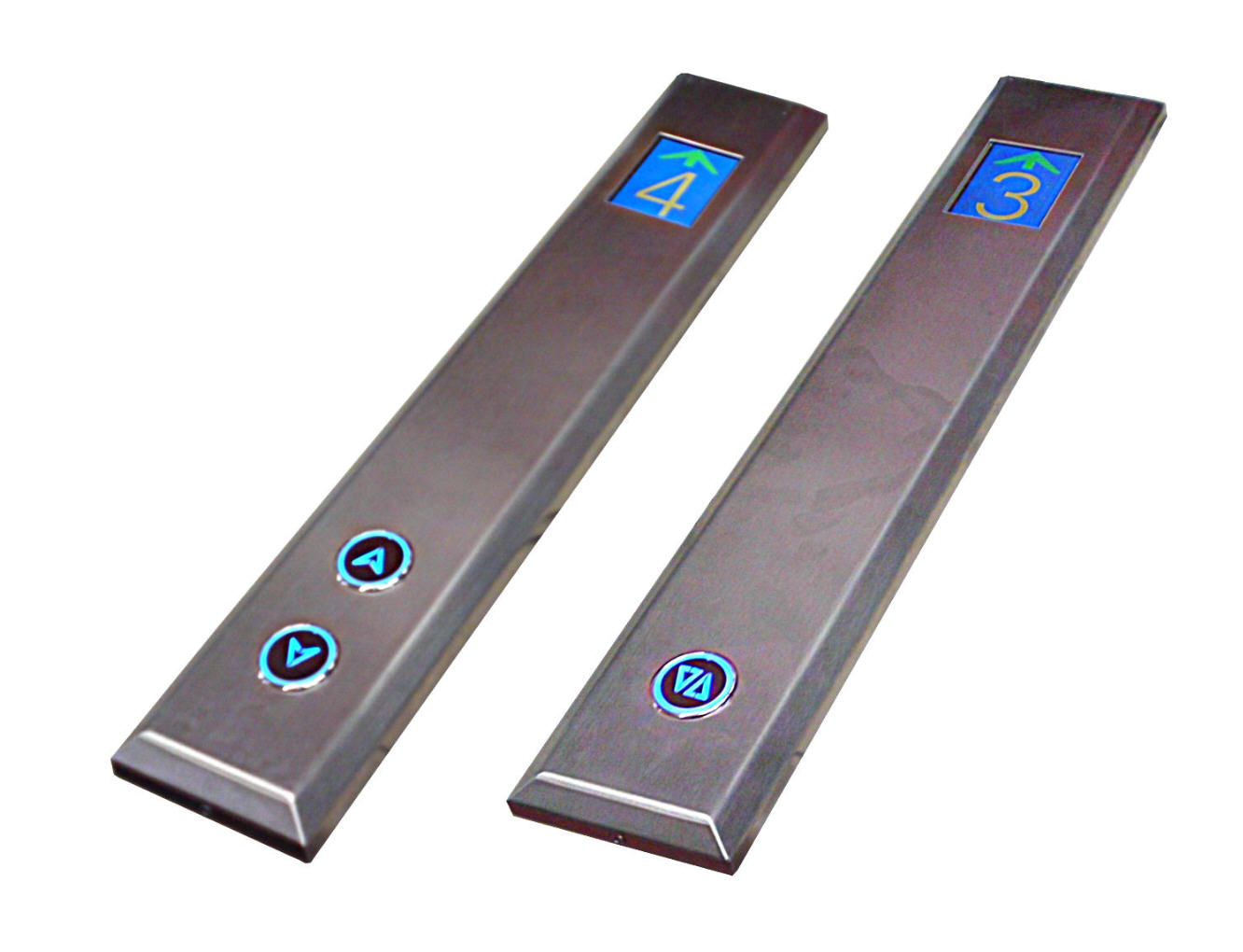 Surface mounted long landing push station with TFT indicator Elevator
