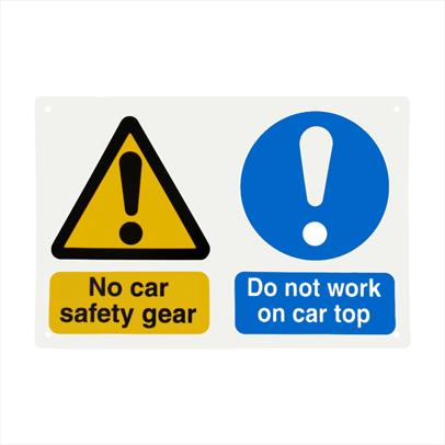 No Car Safety Gear Notice