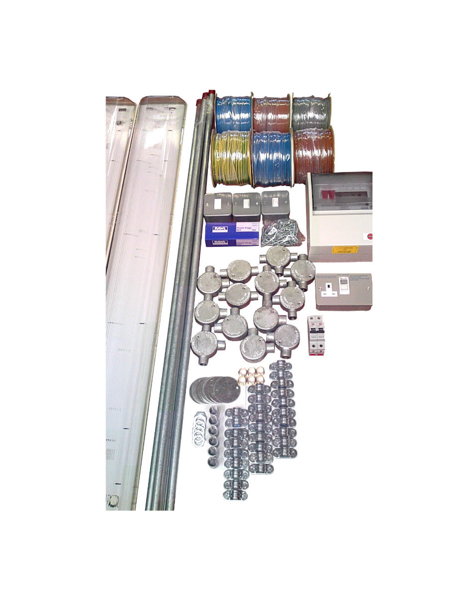 PREMIUM Shaft Lighting Kit / Incorporating LED Tubes & Galvanised