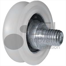 FERMATOR - Nylon Door Hanger Roller (curved track) - 48mm ODx 14mm W Detail Page