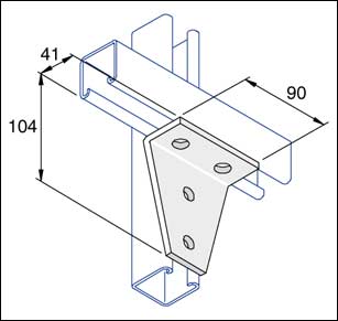 Gussett Bracket, 90 Degree T Bracket Detail Page
