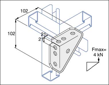 Shelf Brackets 2 + 2 Hole 90 Degree Bracket Detail Page
