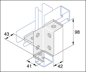 U Profile Bracket, 2 Lug Wing Bracket Detail Page