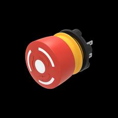 EAO Series 84 Emergency Stop Switch, 1 NC + 1 NO Non Illuminated Detail Page