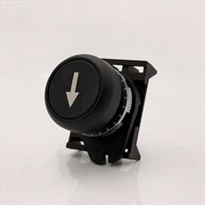 Down Black Push Button Flush With Lock Ring and Contact Mounting Plate Detail Page