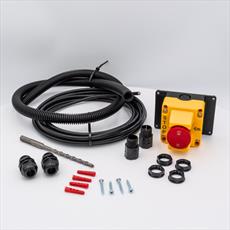 Emergency Stop Switch Kit Flanged Flag Indicatored with Self Monitored Contact Detail Page
