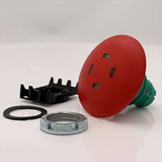 60mm Stop Button - Replacement Part With Lock Ring and Contact Mounting Plate Detail Page