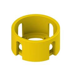 Replacement Pizzato Cylindrical Yellow Protection Guard with 4 Slots Ø 40 x 20 Detail Page