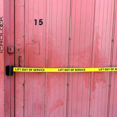 Wall Mounted Retractable Barrier Used