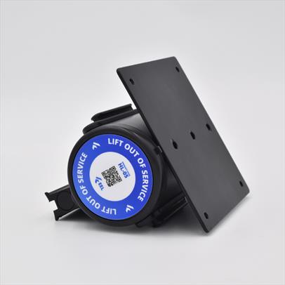 Wall Mounted Retractable Barrier Close-up