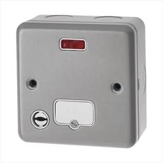 Metal Clad 13A Fused Spur With Flex Outlet and Neon Indicator Detail Page