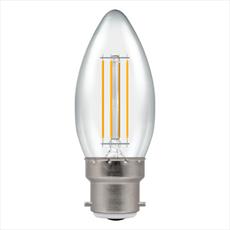 LED Filament Candle Clear Dimmable 5W 240V 2700k-B22d Equivalent to 40W-Bayonet Detail Page