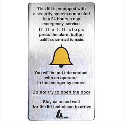 Auto dialler INOX instruction panel