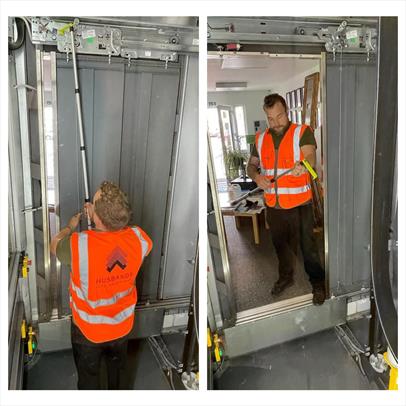 Engineers Telescopic Landing Door Unlocking Device Elevator Equipment