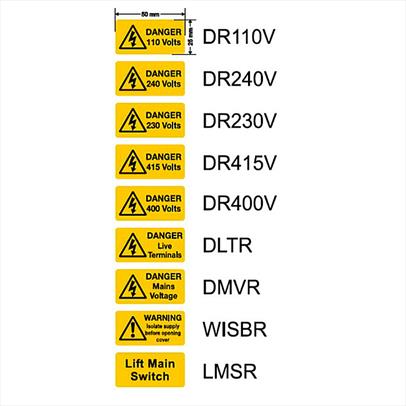 SELF ADHESIVE WARNING LABELS