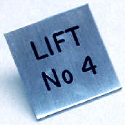 Lift ID Notice Stainless Steel