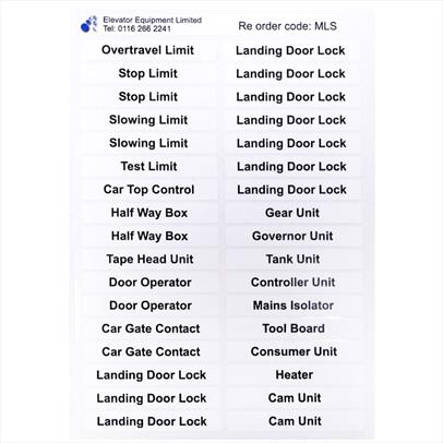 Various Lift Labels