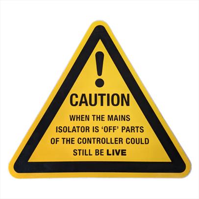 Caution Isolator Sign