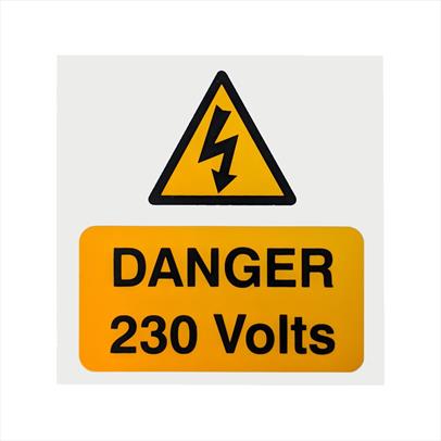 Danger 230 Volts Notice