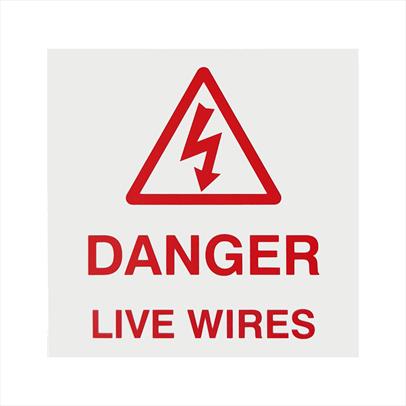 Danger Live Wires Notice