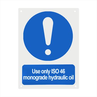 Monograde Hydraulic Oil Notice