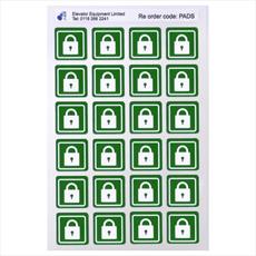 Self Adhesive Padlock Labels Detail Page