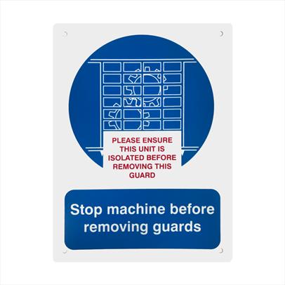 Stop Machine Before Removing Guards Notice 2021