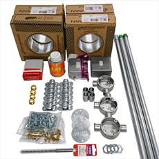 LED - Machine Room Lighting Kits - Various Lamp Options - Galvanised Detail Page