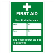 Your First Aider Safety Sign Detail Page