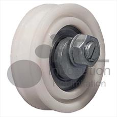 EXPRESS LIFTS - Nylon Door Hanger Wheel (Flat Track) With Eccentric Pin Detail Page