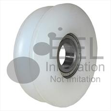 PICKERINGS - Nylon door hanger wheel - Curved track - Overall diameter 67mm / Shaft diameter 17mm Detail Page
