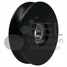 PICKERINGS - Nylon door hanger wheel- Curved track - Overall diameter 75mm / Shaft diameter 12.7mm Detail Page