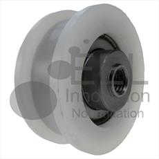 PRISMA - Nylon door hanger wheel - Flat track - Overall diameter 44mm / Roller width 17.5mm Detail Page