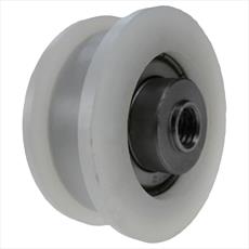 PRISMA - Nylon door hanger wheel - Flat track - Overall diameter 44mm / Roller width 17.5mm Detail Page