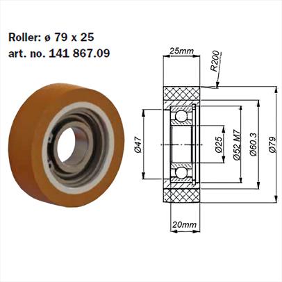 Schindler R3 CWS roller guide